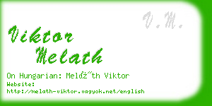 viktor melath business card